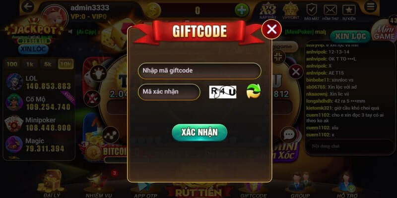 gift code cổng game hit club